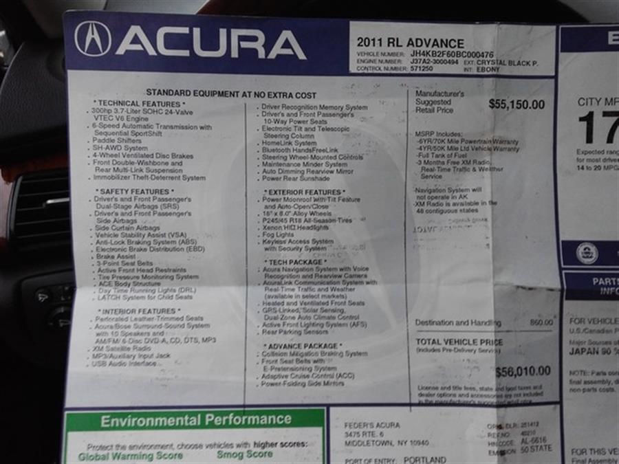 2011 Acura RL Base w/Tech photo