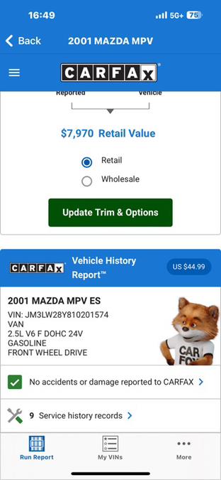 2001 Mazda MPV ES photo