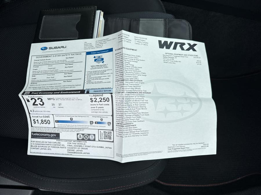 2017 Subaru WRX Premium Manual photo