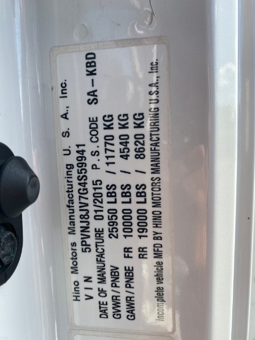 2016 Hino 268 Box Truck photo