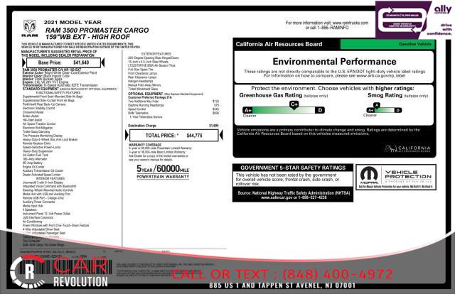 2021 RAM ProMaster Cargo Van 3500 HR 159'' WB EXT photo