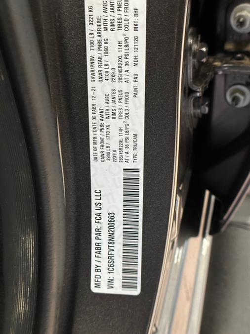 2022 RAM 1500 REBEL 4x4 Crew Cab 5''7