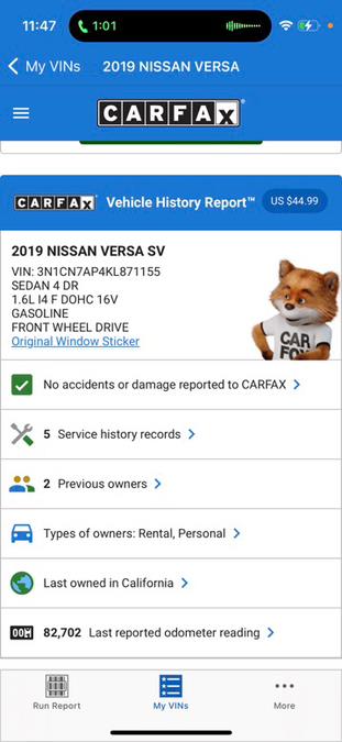2019 Nissan VERSA SEDAN SV CVT photo