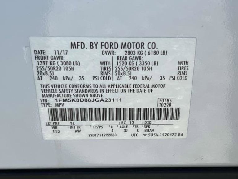 2018 Ford Explorer XLT 4WD photo