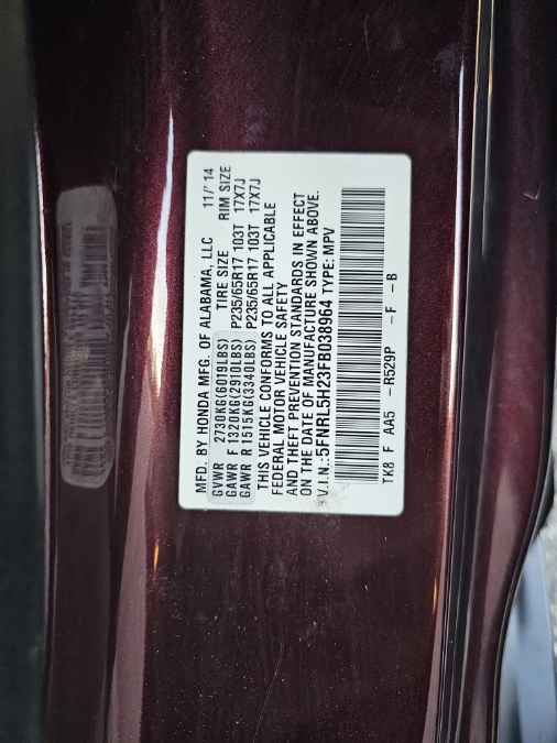 2015 Honda Odyssey 5dr LX photo