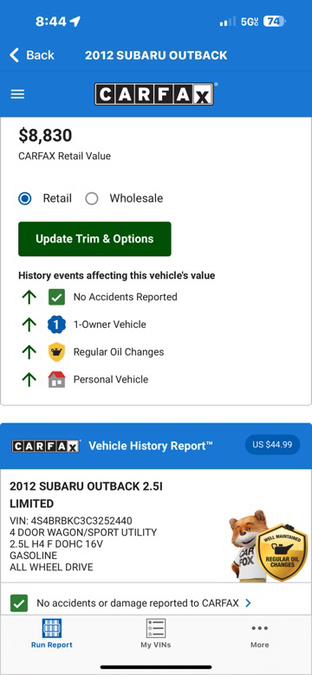2012 Subaru Outback 2.5i Limited photo