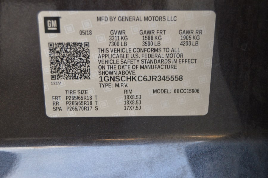 2018 Chevrolet Suburban 2WD 4dr 1500 LT photo