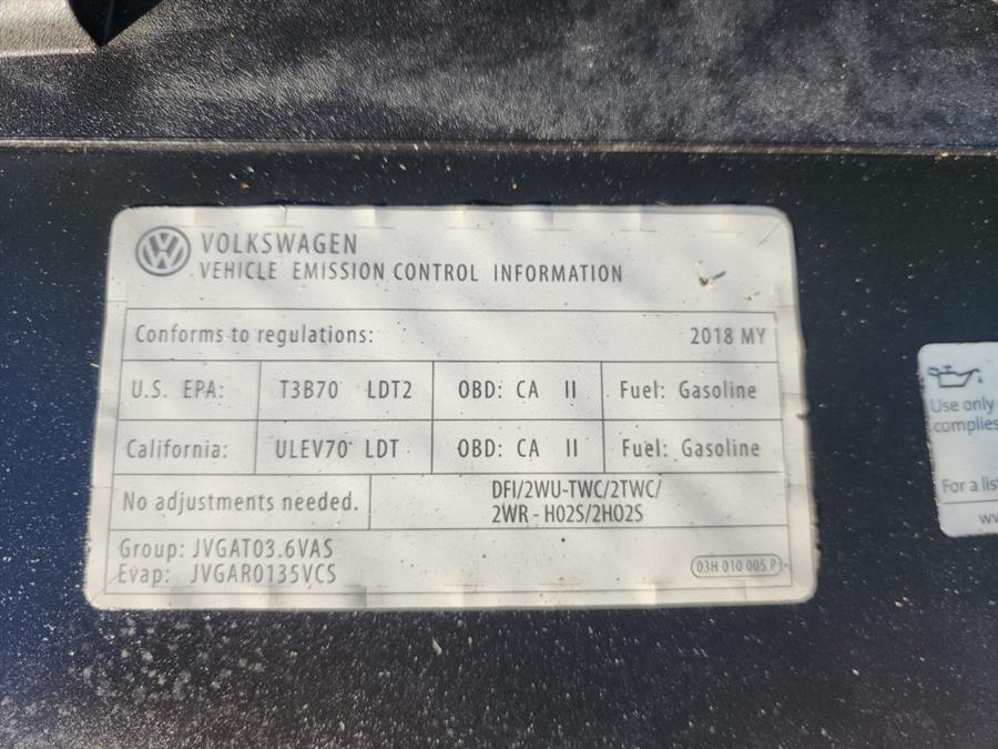2018 Volkswagen Atlas 3.6L V6 SE 4MOTION photo