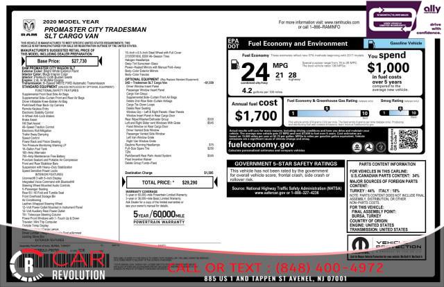2020 RAM ProMaster City Cargo Van Tradesman SLT photo
