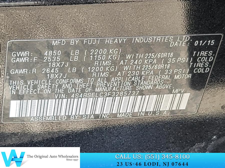 2015 Subaru Outback 4dr Wgn 3.6R Limited photo