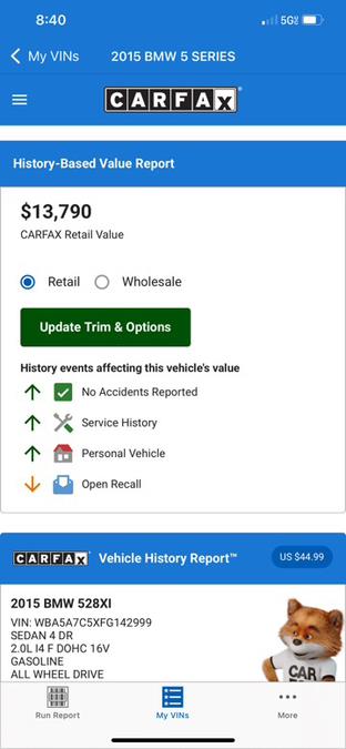 2015 BMW 5-Series 4dr Sdn 528i xDrive AWD photo