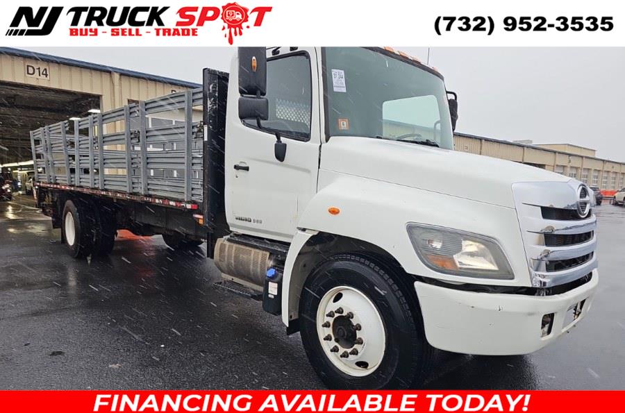 2017 Hino 268 24FT FLAT BED + LIFT GATE STAK photo