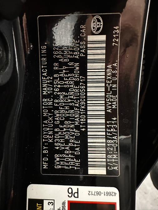 2012 Toyota Camry Hybrid LE photo