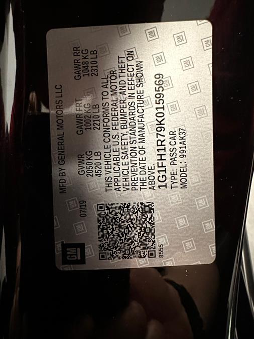 2019 Chevrolet Camaro 2dr Cpe 2SS photo