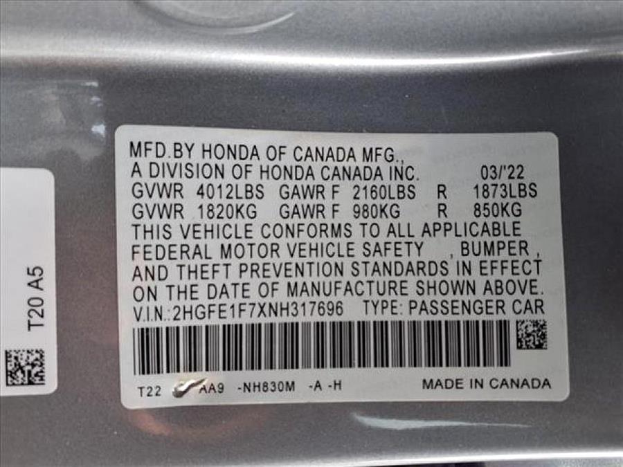 2022 Honda Civic EX photo