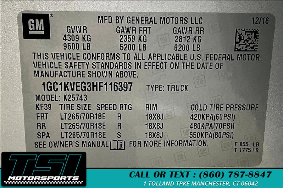 2017 Chevrolet Silverado 2500HD 4WD Crew Cab 153.7