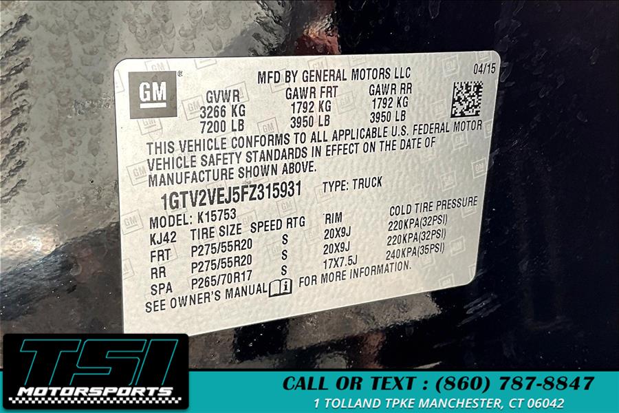 2015 GMC Sierra 1500 4WD Double Cab 143.5