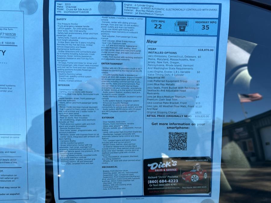2015 Chevrolet Cruze 4dr Sdn Auto LS photo
