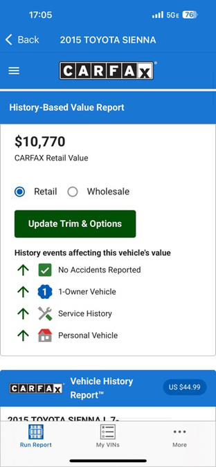 2015 Toyota Sienna 5dr 7-Pass Van L FWD (Natl) photo