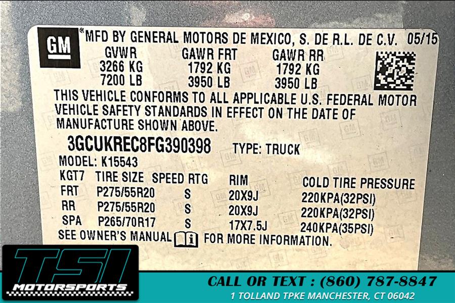 2015 Chevrolet Silverado 1500 4WD Crew Cab 143.5