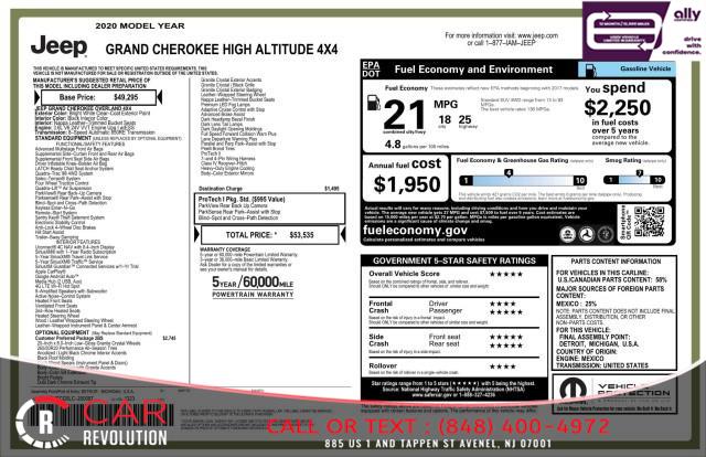 2020 Jeep Grand Cherokee High Altitude 4X4 photo