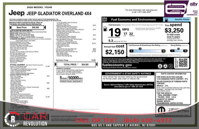 2020 Jeep Gladiator Overland 4X4 photo