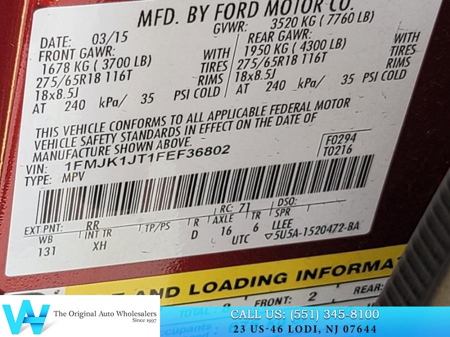 2015 Ford Expedition EL 4WD 4dr XLT photo