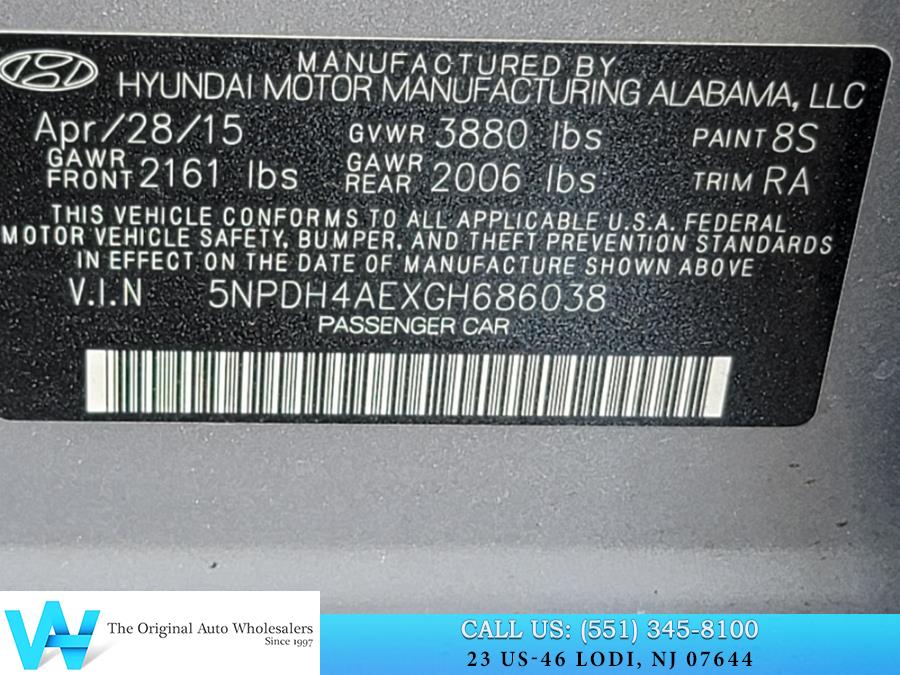 2016 Hyundai Elantra 4dr Sdn Auto SE (Alabama Plant photo