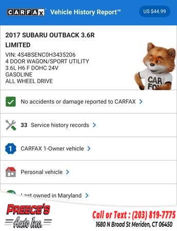 2017 Subaru Outback 3.6R Limited photo
