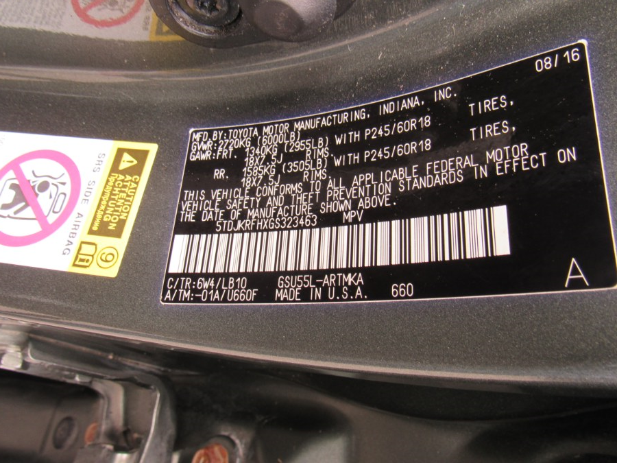 2016 Toyota Highlander XLE photo