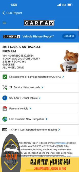 2014 Subaru Outback 2.5i Premium photo