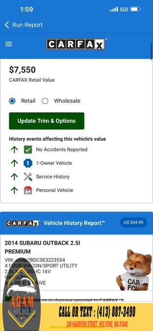 2014 Subaru Outback 2.5i Premium photo