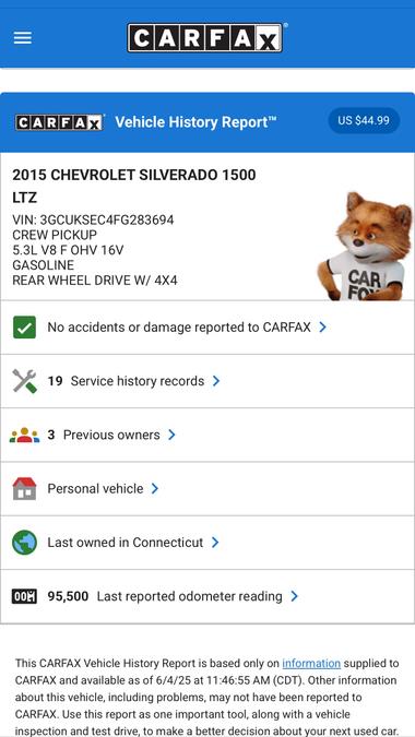 2015 Chevrolet Silverado 1500 4WD Crew Cab 153.0