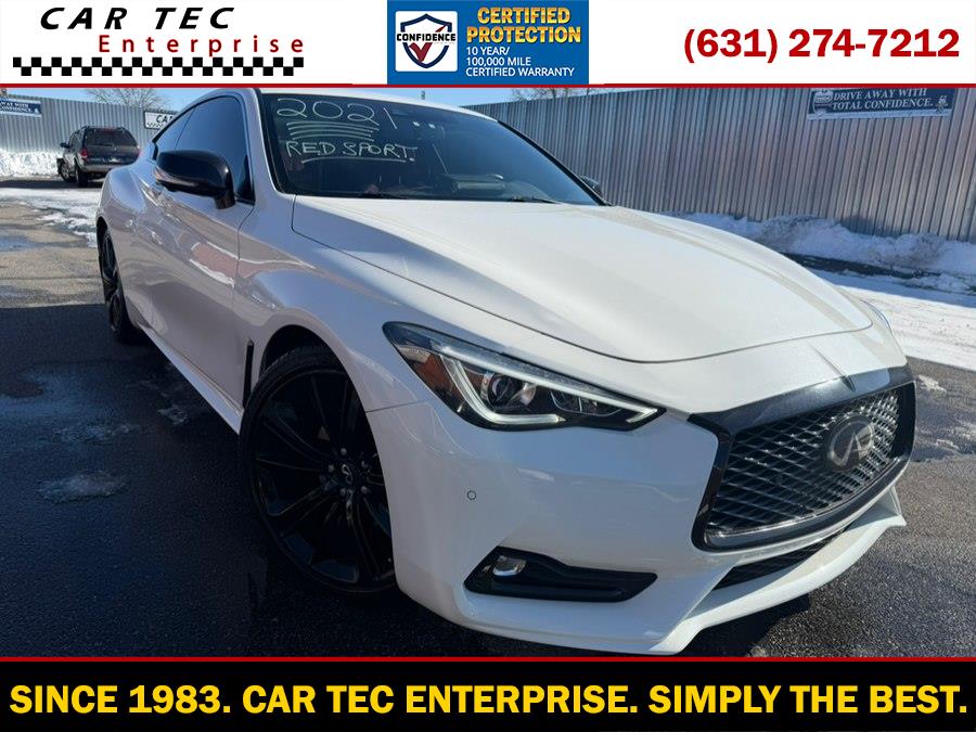 Majestic White 2021 INFINITI Q60 Red Sport 400 AWD Coupe All-Wheel Drive Automatic