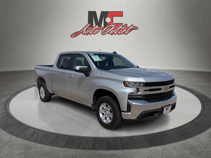 Silver Ice Metallic 2022 Chevrolet Silverado 1500 LT Crew Cab 4WD Pickup Truck Four-Wheel Drive Automatic