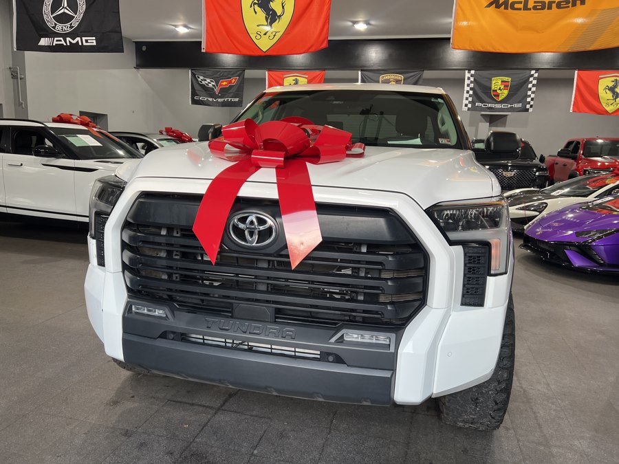 White 2022 Toyota Tundra SR5 CrewMax Cab 4WD Pickup Truck Four-Wheel Drive Automatic