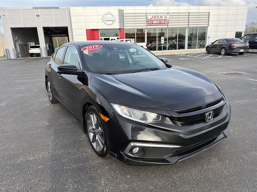 Crystal Black Pearl 2019 Honda Civic EX FWD Sedan Front-Wheel Drive Automatic