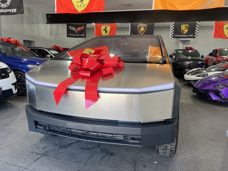 Silver 2025 Tesla Cybertruck Crew Cab AWD Pickup Truck All-Wheel Drive Automatic