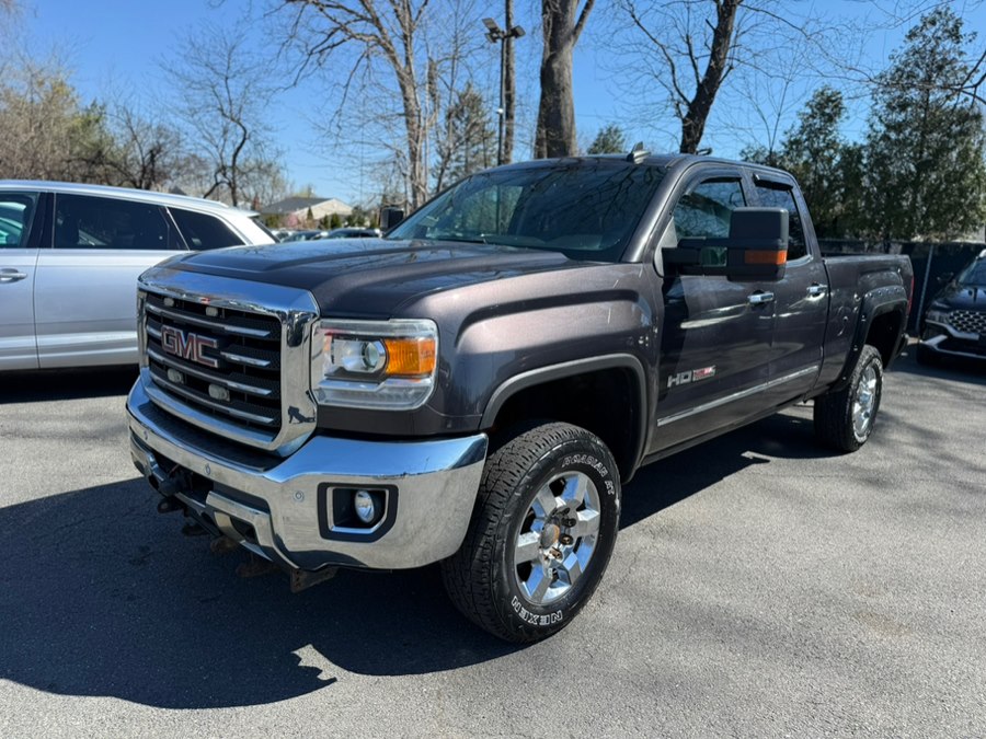 Gray (Iridium Metallic) 2015 GMC Sierra 2500HD SLE Double Cab SB 4WD Pickup Truck Four-Wheel Drive Automatic