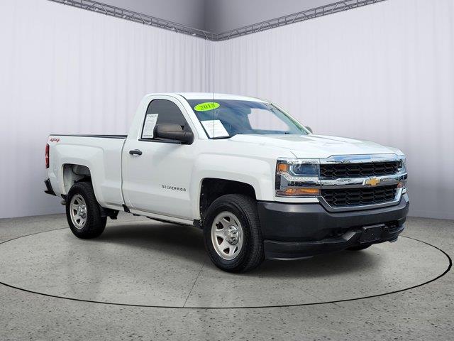Summit White 2018 Chevrolet Silverado 1500 Work Truck 4WD Pickup Truck Four-Wheel Drive Automatic