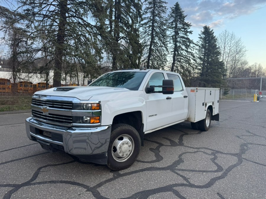 White 2018 Chevrolet Silverado 3500HD Work Truck Crew Cab LB DRW 4WD Pickup Truck Four-Wheel Drive Automatic