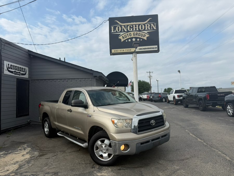 Gold 2007 Toyota Tundra SR5 5.7L Double Cab RWD Pickup Truck Rear-Wheel Drive Automatic