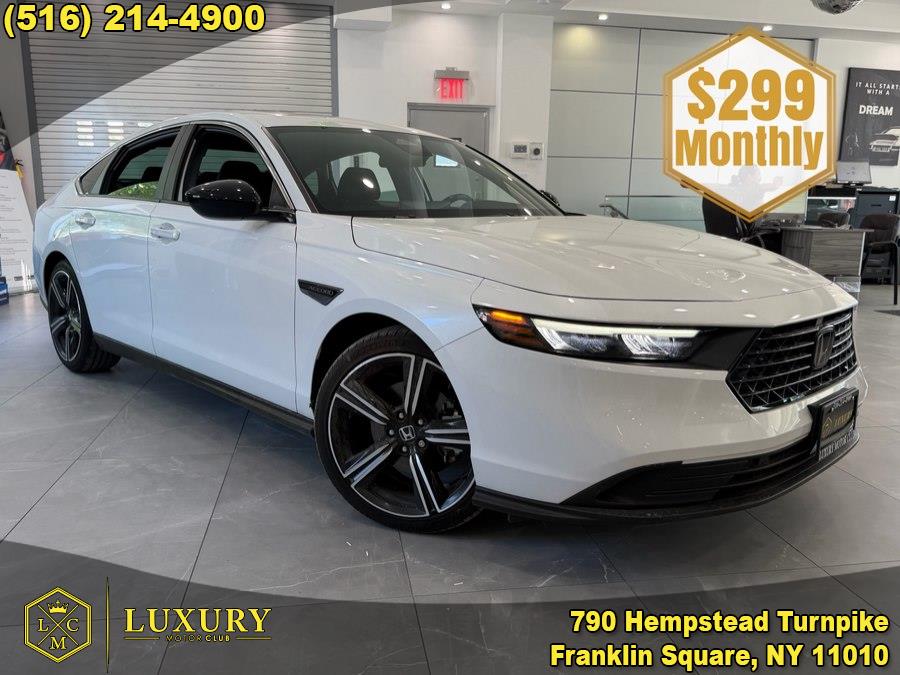 Platinum White Pearl 2023 Honda Accord Hybrid Sport FWD Sedan Front-Wheel Drive Automatic