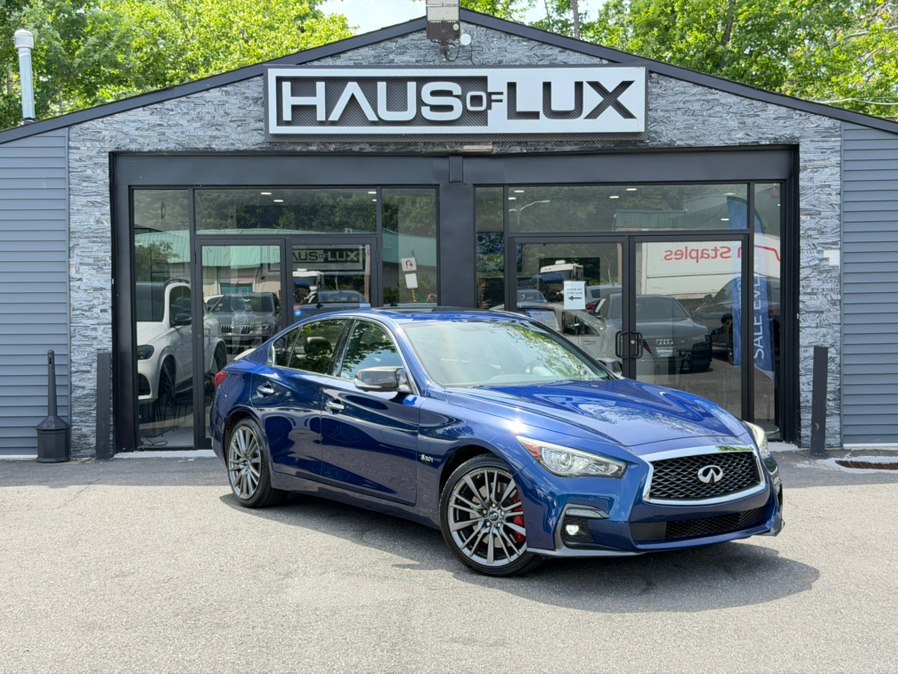 Blue 2018 INFINITI Q50 Red Sport 400 AWD Sedan All-Wheel Drive Automatic