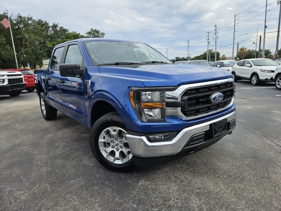 Atlas Blue Metallic 2023 Ford F-150 XL SuperCrew 4WD Pickup Truck Four-Wheel Drive Automatic